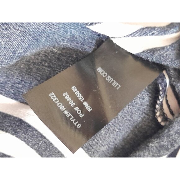 New Lulus Medium Wide Leg Retro Flowy Casual Vacation Striped Pants Pockets - Picture 7 of 11